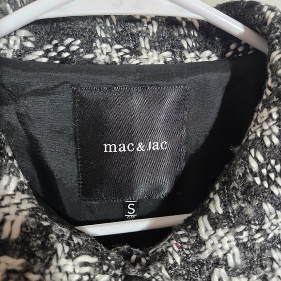 Mac & Jac | Black White Tweed Cropped Jacket Blazer | Size S - Picture 4 of 5